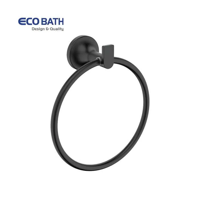 Vòng treo khăn màu đen EcoBath EC218-06MB