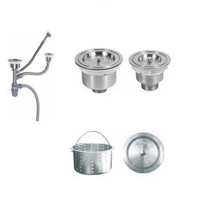Xi phông chậu rửa bát inox Gorlde - 110 , 140