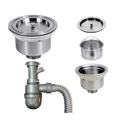 Xi phông chậu rửa bát đơn inox Gorlde - 140 